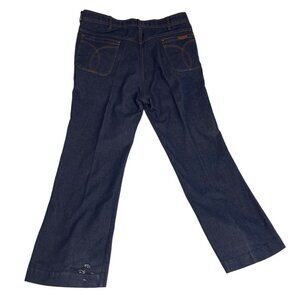 Sport Abouts Women Blue High Rise Talon Zipper Distressed Flare Jeans Size 36x28